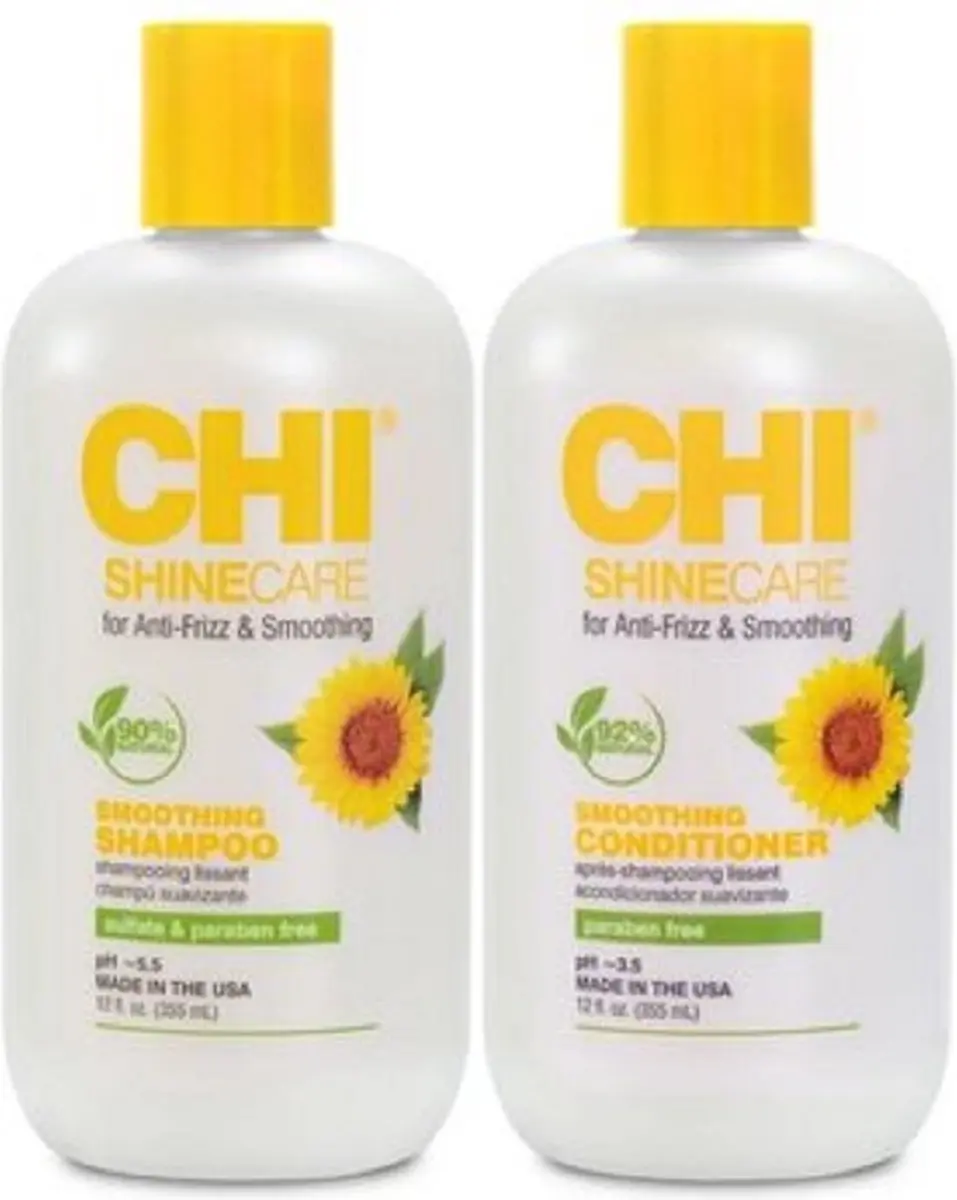 Chi Natural Life Duo Pack ShineCare Smoothing Shampoo & Conditioner 710ml