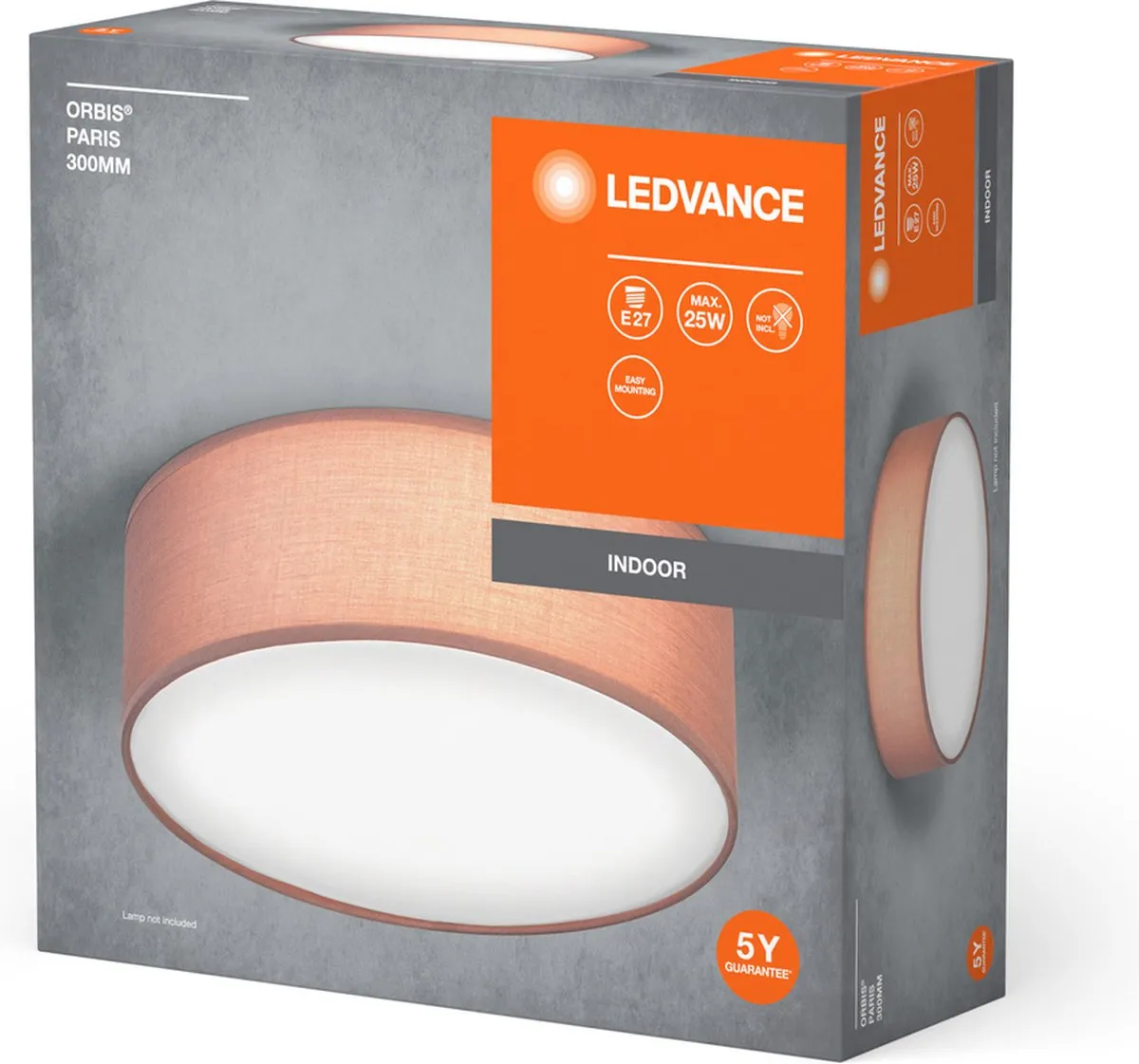 LEDVANCE Orbis Paris Plafondlamp 300mm - Bruin