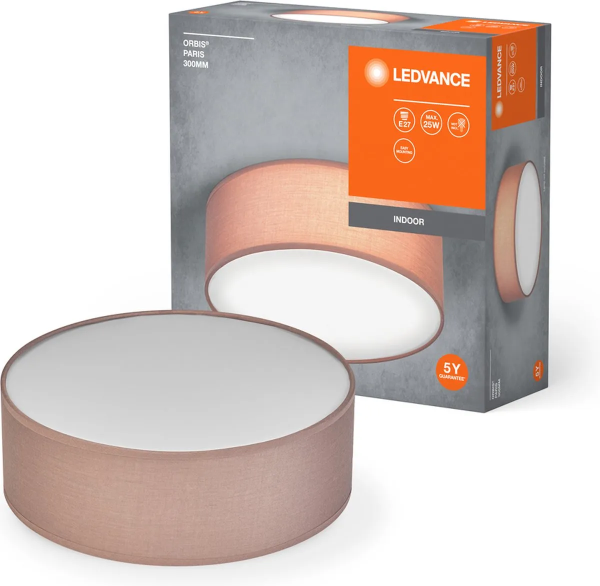 LEDVANCE Orbis Paris Plafondlamp 300mm - Bruin