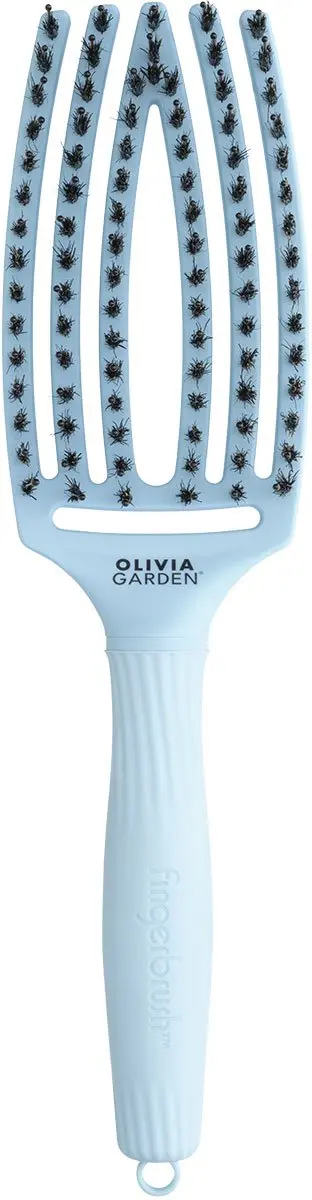 Olivia Garden FingerBrush Boar & Nylon - Pastel Blue