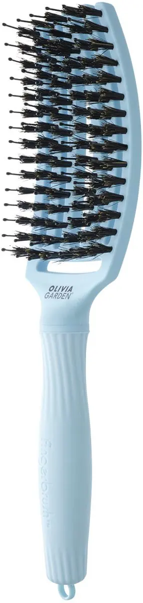 Olivia Garden FingerBrush Boar & Nylon - Pastel Blue