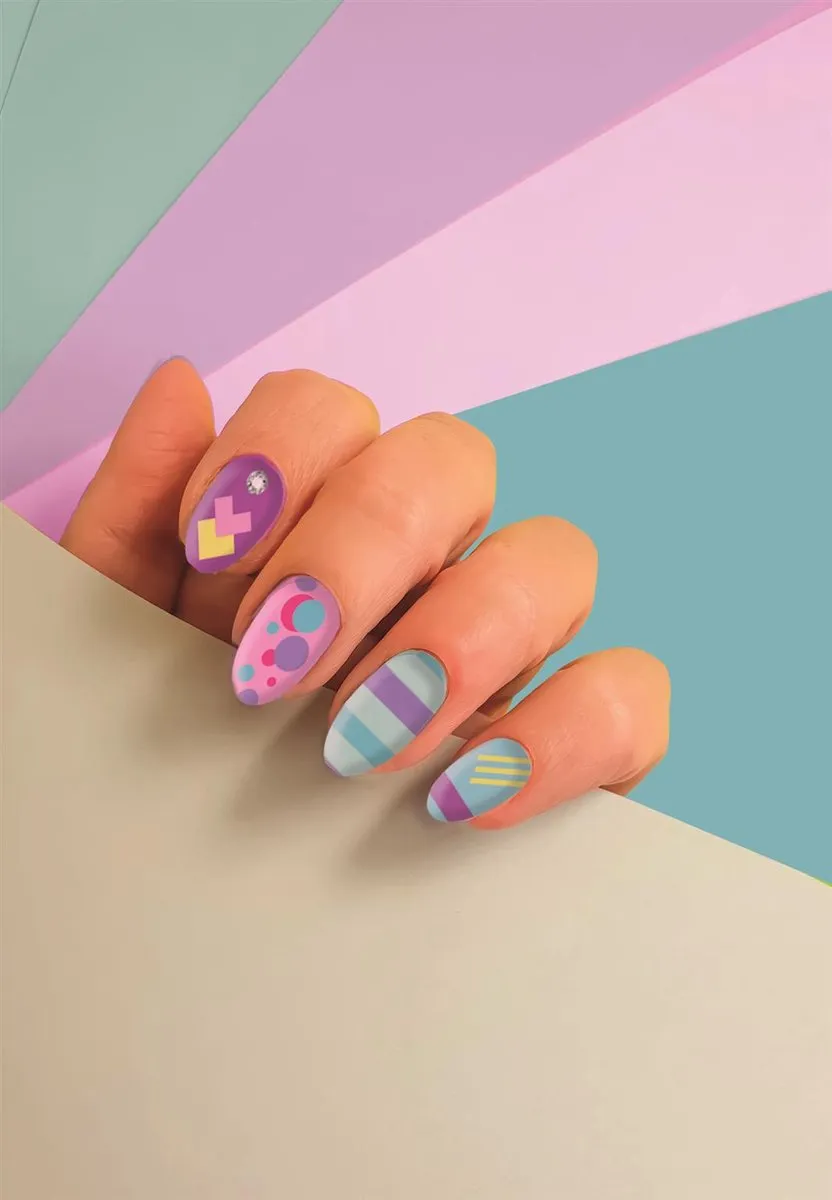 Clementoni Cazy Chic Press & Go Nails Kunstnagels - Glamour