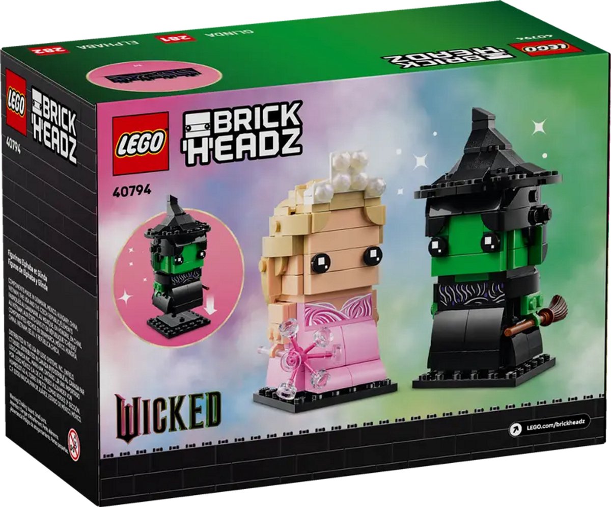 LEGO Wicked Brickheadz 40794 - Elphaba en Glinda Figuren