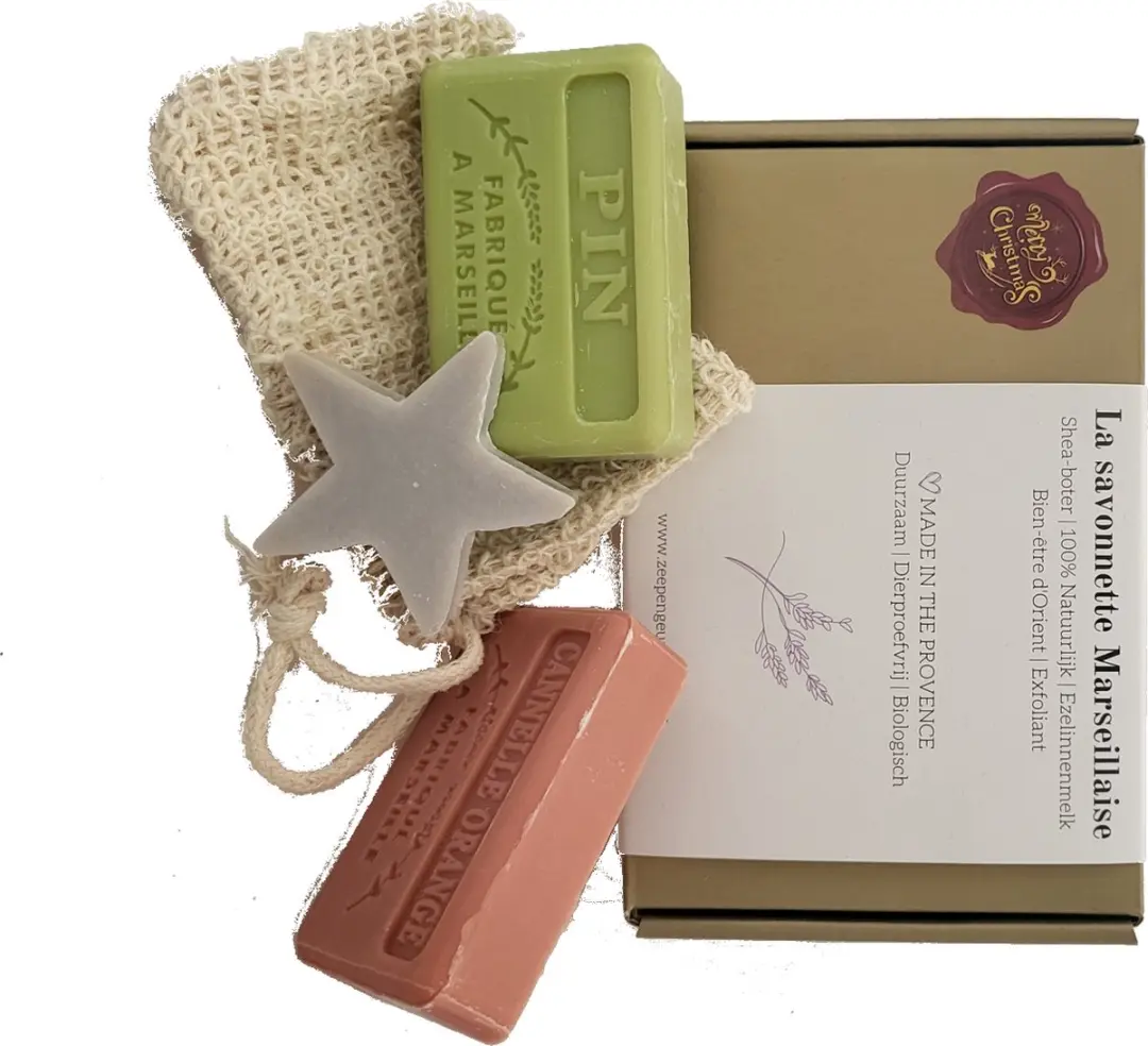 Savon de Marseille Kerstset Den Kaneel-Sinaasappel - 4 Stuks