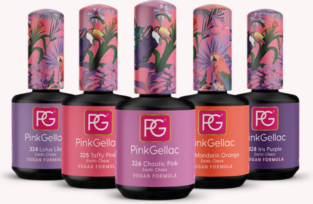 Pink Gellac Exotic Chaos Set - 5x15ml Gellak - Rode Kleuren