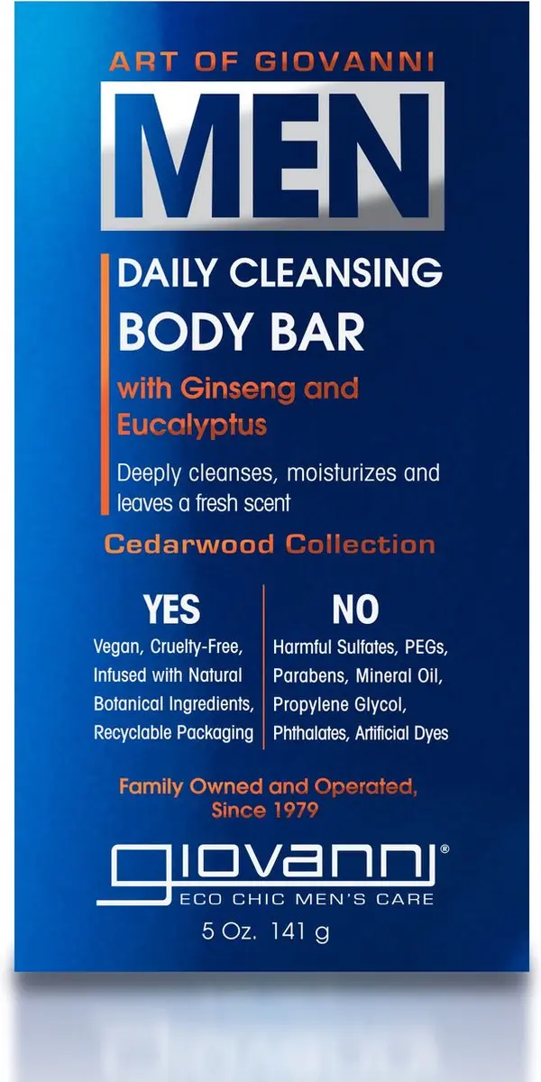 Giovanni Cosmetics Men's Daily Cleansing Body Bar 141g