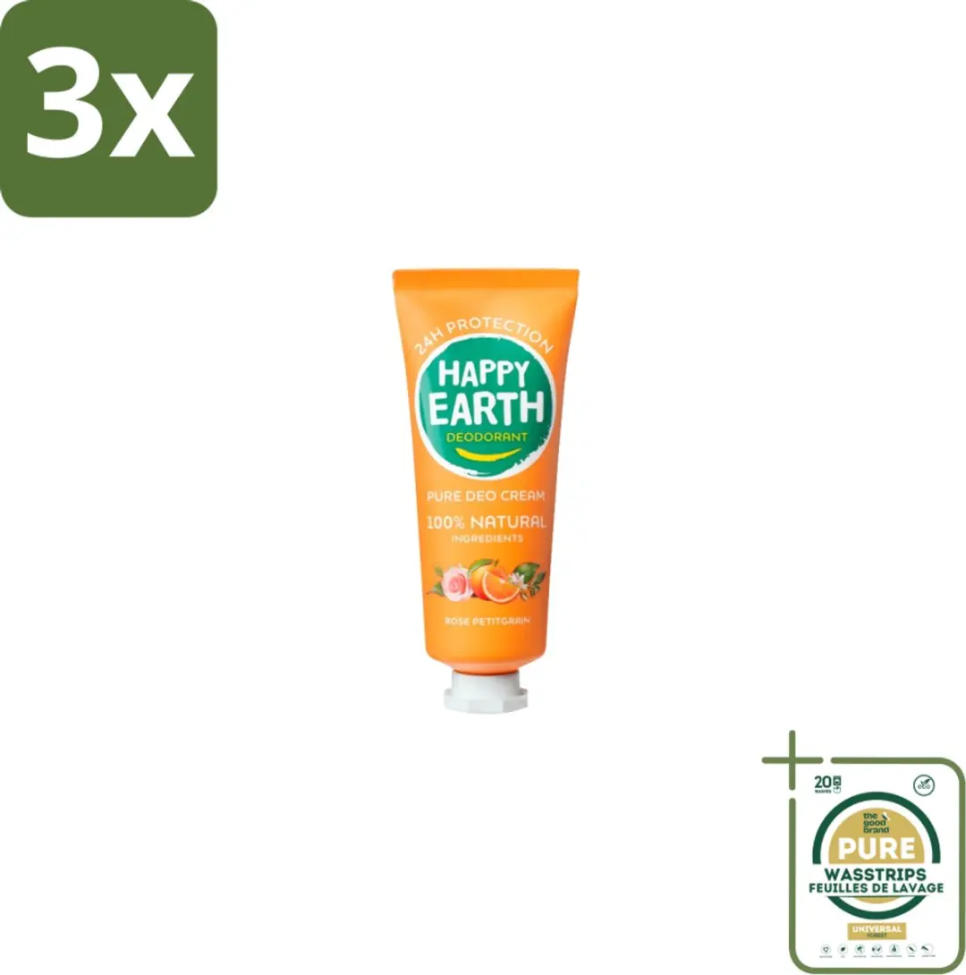 Happy Earth Deodorant Crème Rose Petitgrain
