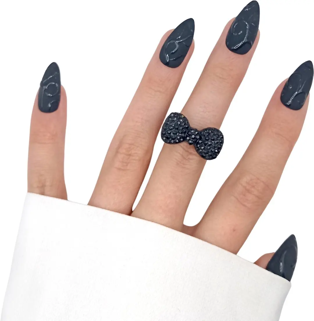 SD Press on Nails No. 29 Lacrymosa Nagelset - 20 Stuks - Medium Stiletto - Gothic