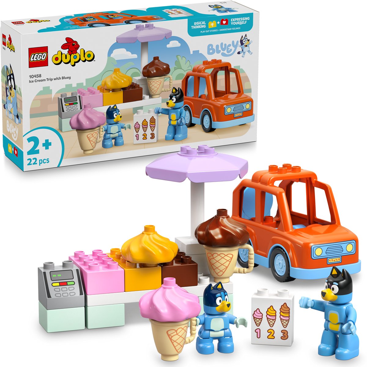 LEGO® DUPLO® Bluey Een IJsje Halen met Bluey - 10458