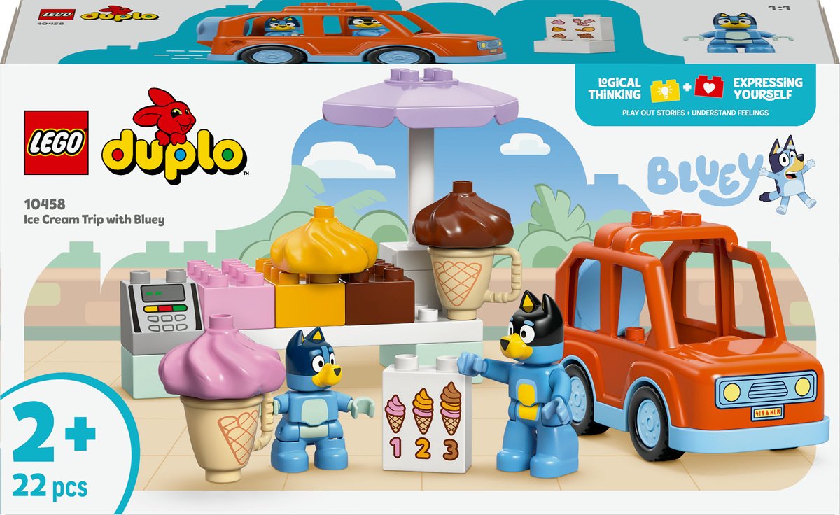 LEGO® DUPLO® Bluey Een IJsje Halen met Bluey - 10458