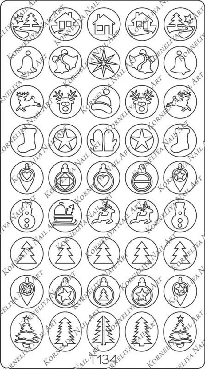Korneliya Deep Design Nr 134 Nagelstickers Kerstfiguurtje