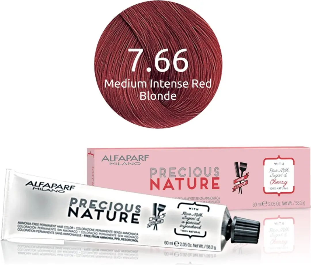 ALFAPARF Precious Nature Permanent Haarkleur 7.66 - 60ml - Zwart