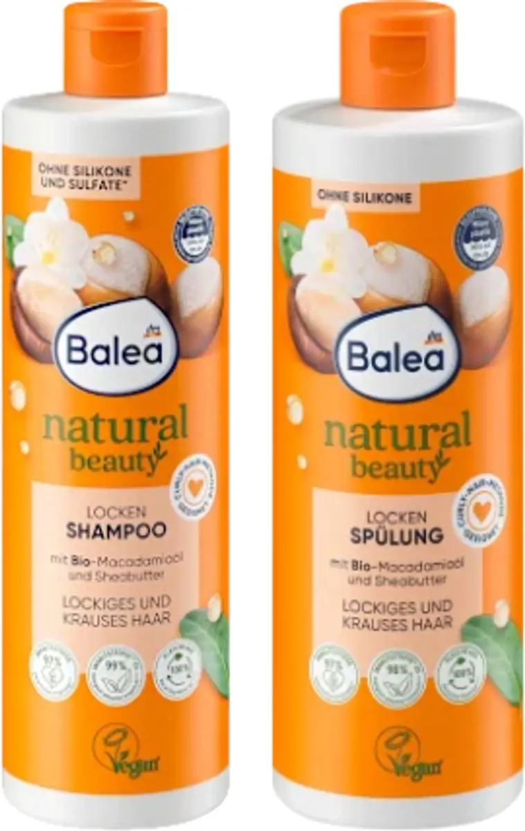 Balea Natural Beauty Curl Shampoo & Conditioner 750ml