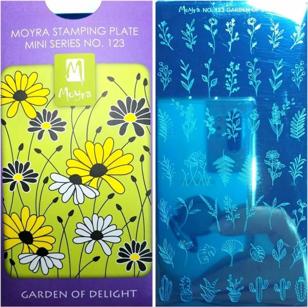 Moyra Mini Stamping Plate M123 Garden of Delight