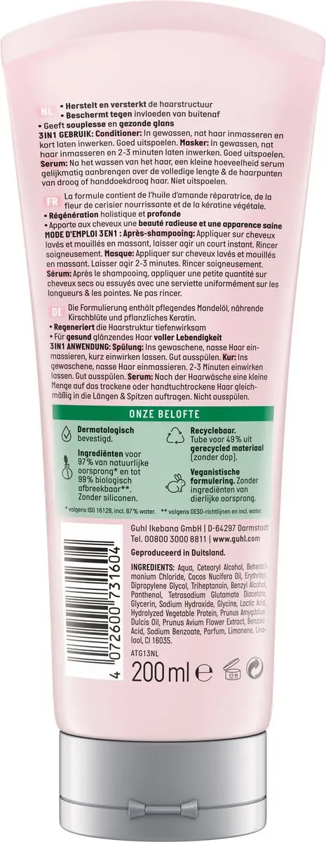 Guhl Rijke Voeding 3-in-1 Masker Conditioner Serum 200ml
