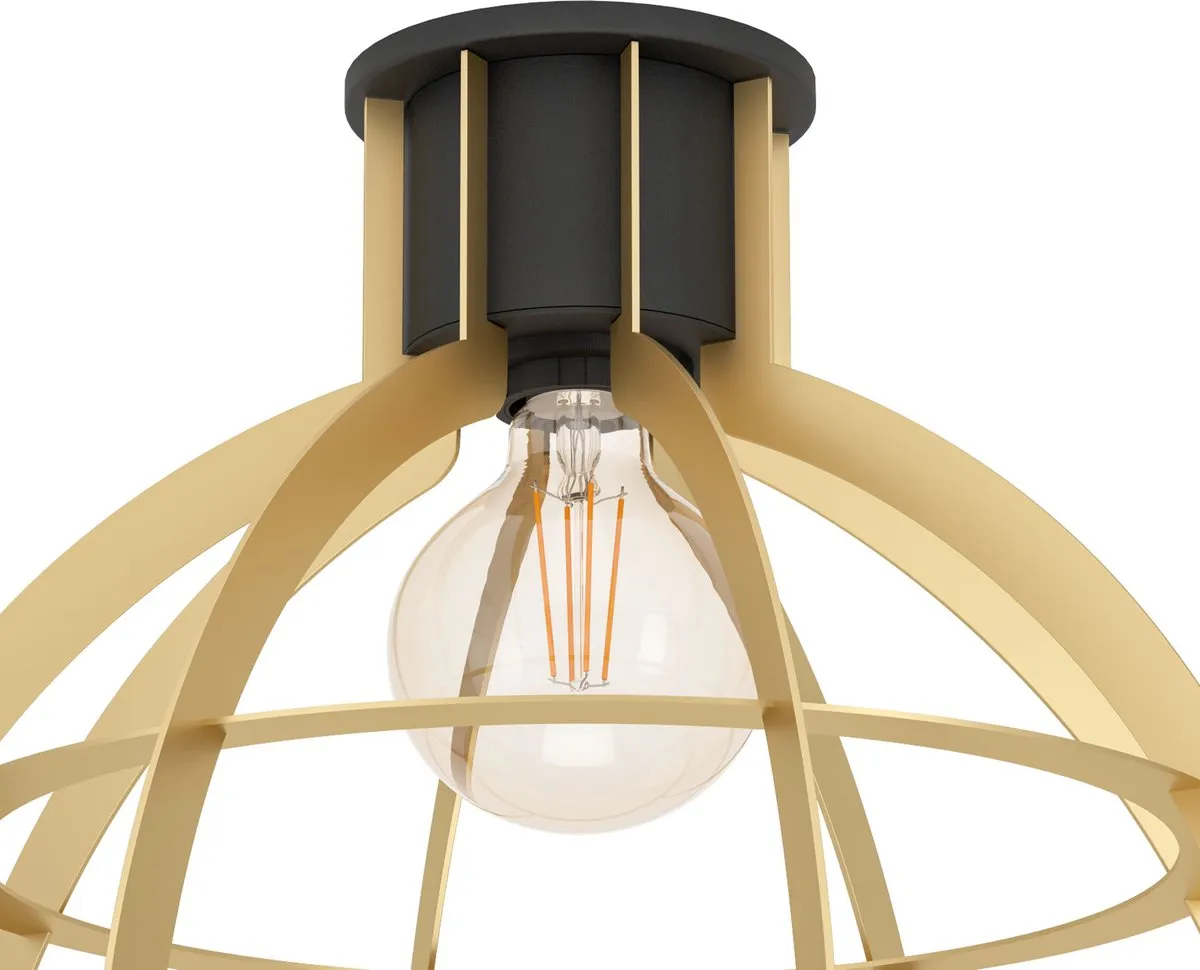 Eglo Stillington Plafondlamp Ø41,5cm - Zwart/Goud