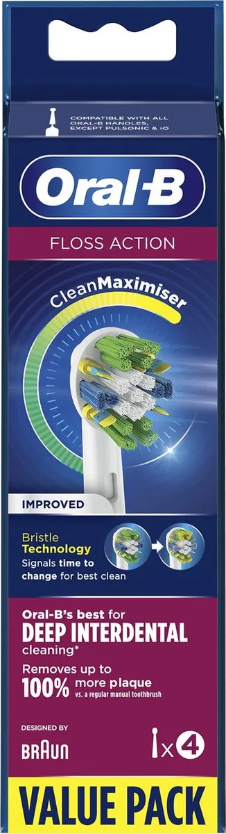 Oral-B FlossAction Opzetborstels 4 Stuks - Wit