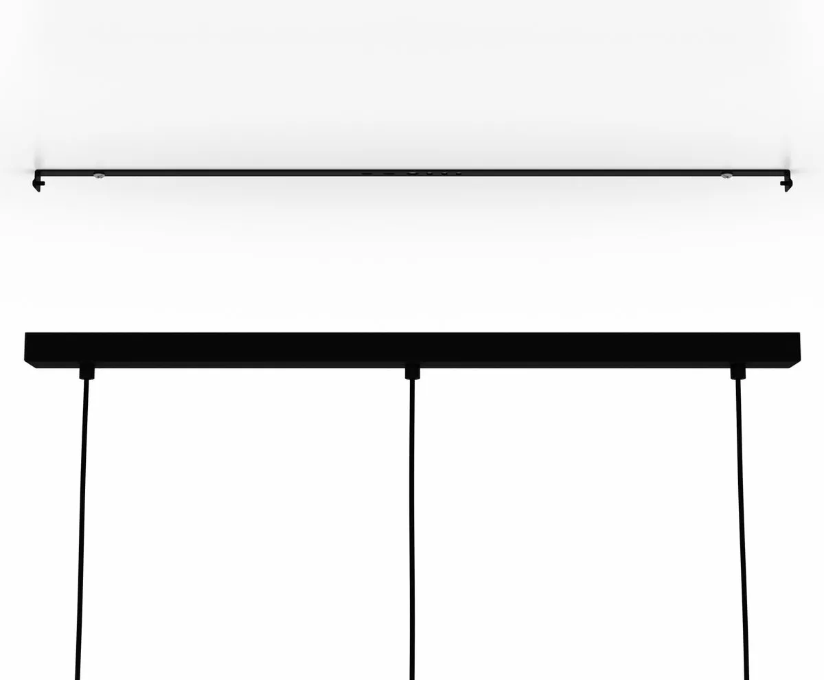 Eglo Bramerton Hanglamp 3x E27 - 81cm - Zwart/Bruin