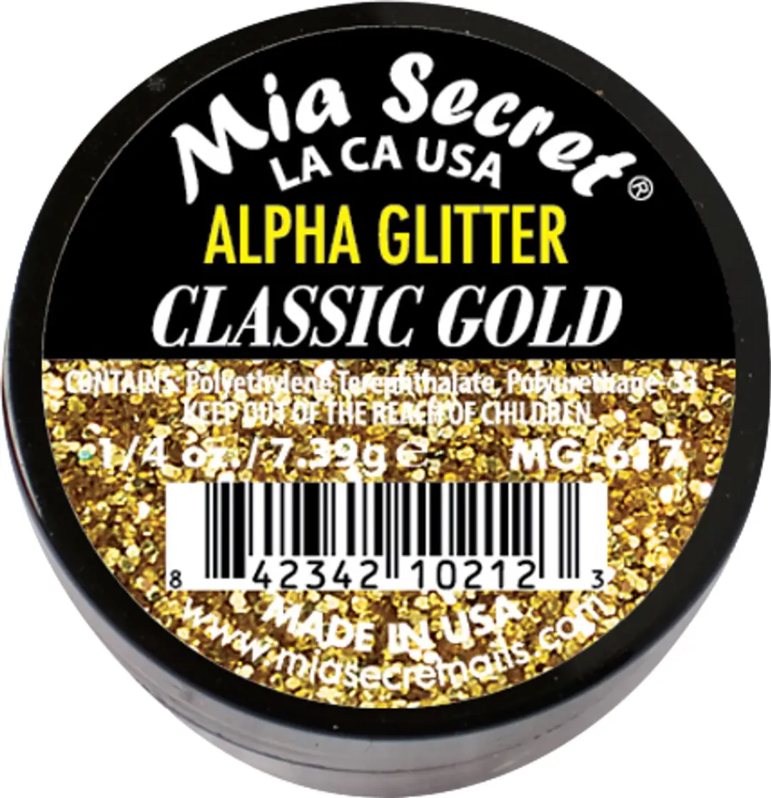 Mia Secret Alpha & Dust Glitter Acrylpoeder Classic Gold 20ml