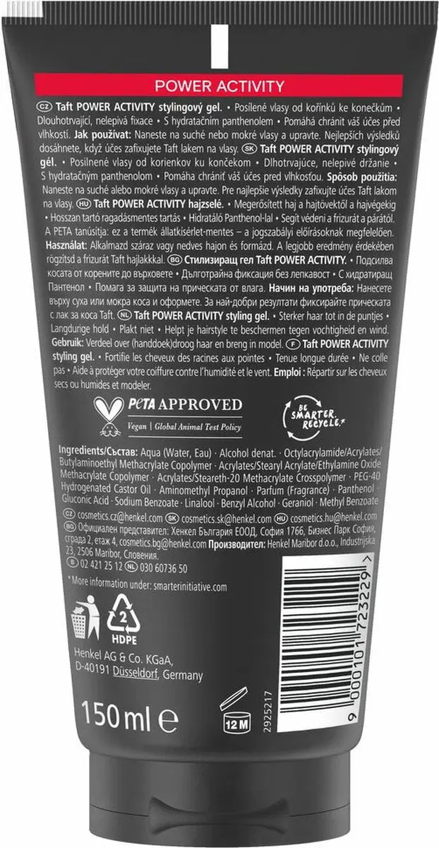Taft Power Active Gel 150ml