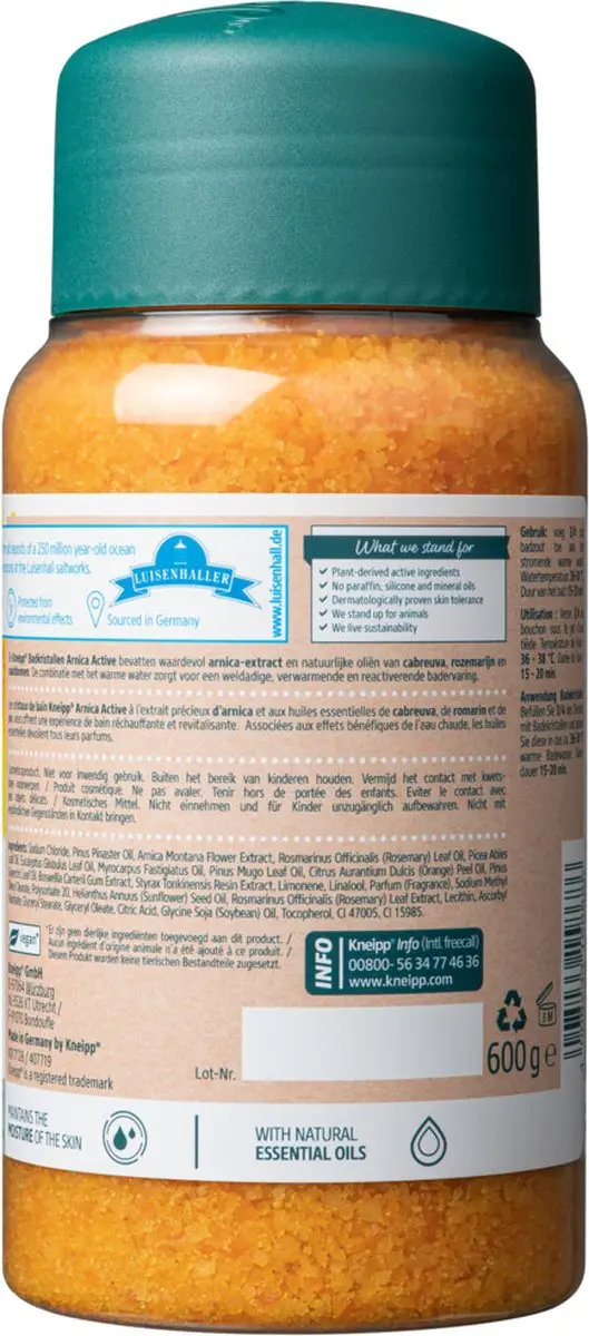 Kneipp Badkristallen Arnica Active - 6x600g