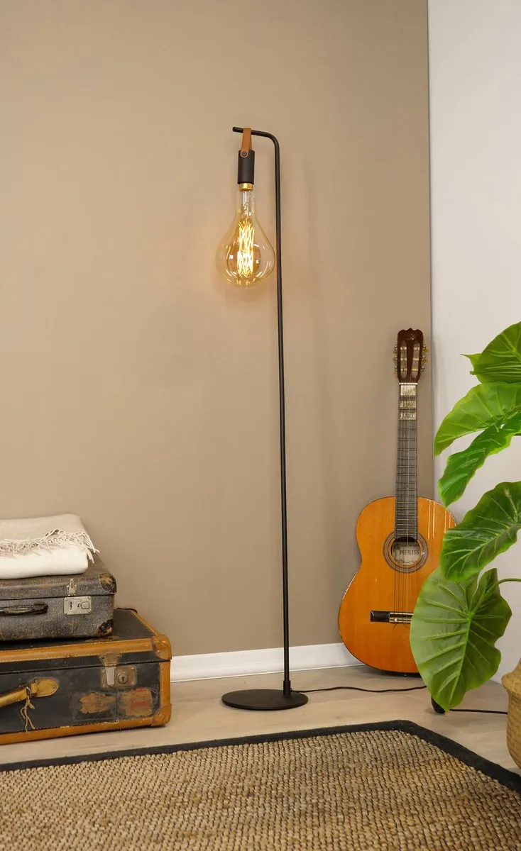 Eglo Apricale Staande Lamp - E27 - Zwart/Bruin