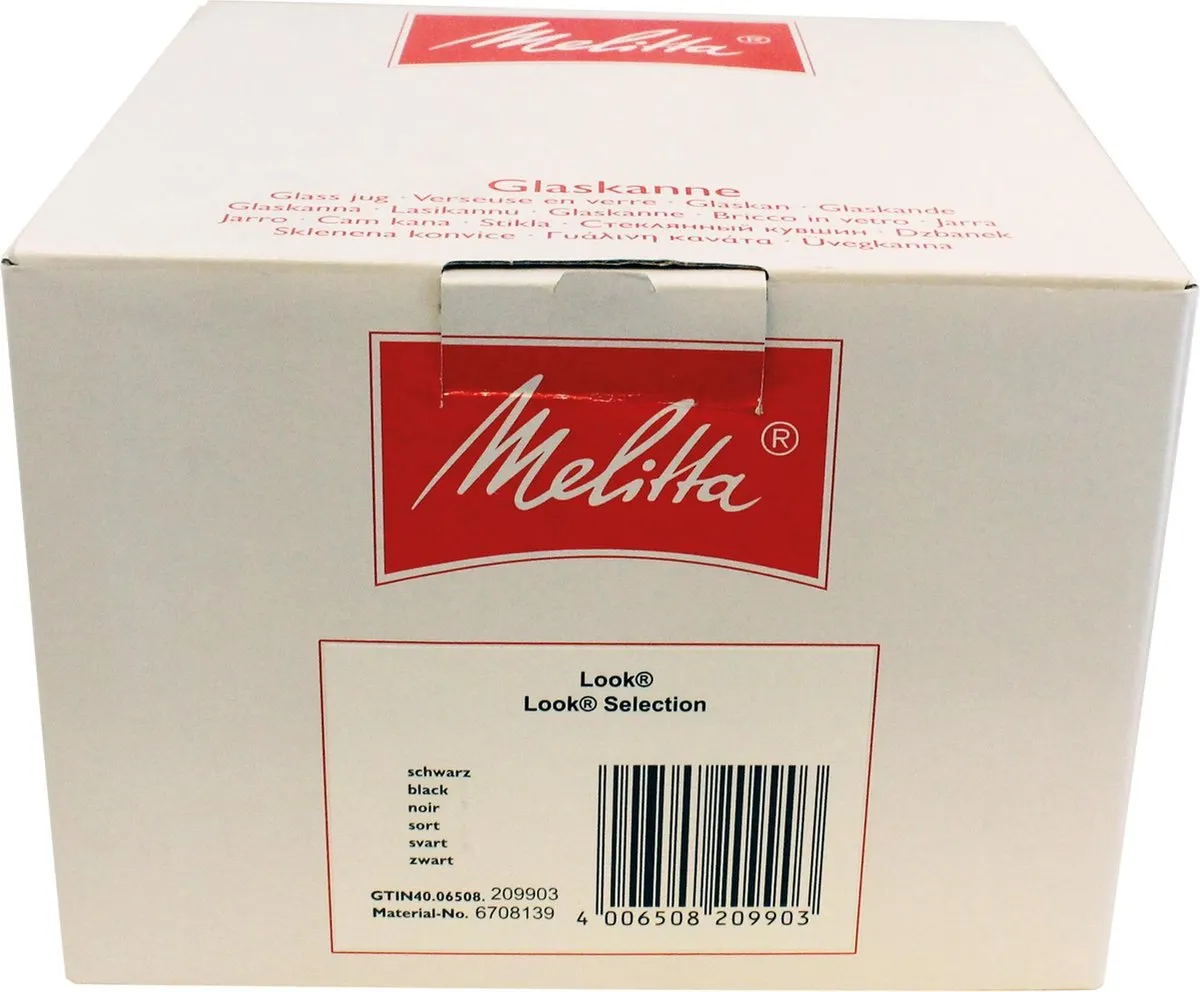 Melitta Look 4 Basic Glazen Kan - Zwart