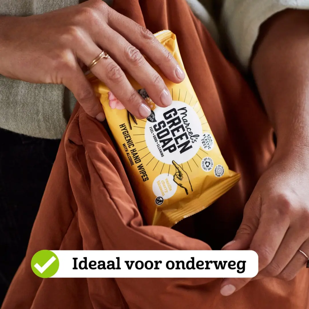 Marcel's Green Soap Hygiënische Handdoekjes Vanille & Kersenbloesem - 180 Stuks - afbeelding 6 van 6