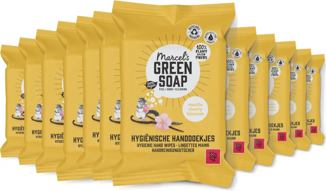 Marcel's Green Soap Hygiënische Handdoekjes Vanille & Kersenbloesem
