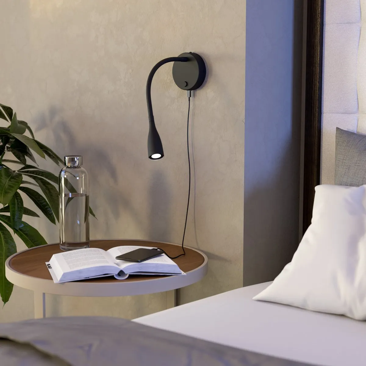Eglo Olivandino 1 Wandlamp LED - Ø11cm - Zwart