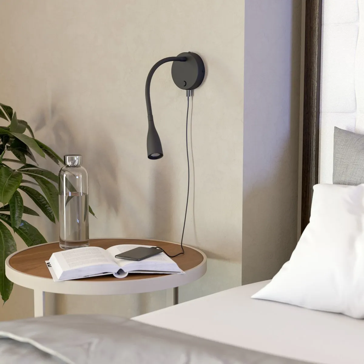 Eglo Olivandino 1 Wandlamp LED - Ø11cm - Zwart