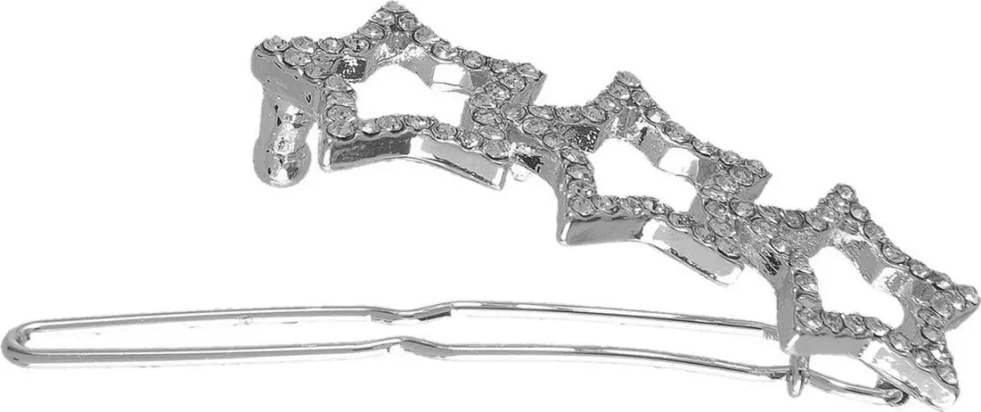 Haarsoires Haarspeld 3,5cm - Sterren Strass Zilver