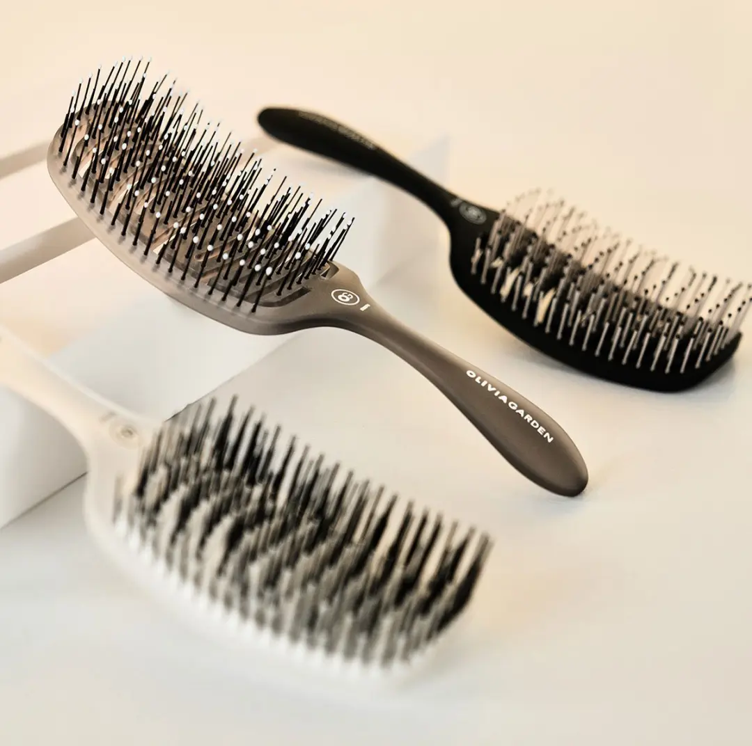 Olivia Garden Care Flex Haarborstel - Zwart