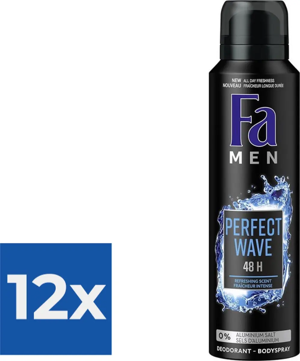 Fa Men Deospray Perfect Wave 1800ml - 12 Stuks