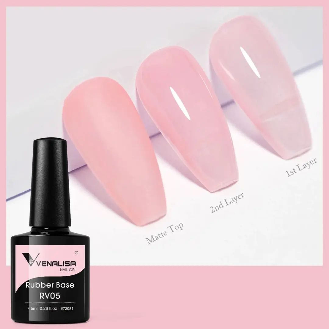 Venalisa Rubber Base UV Gellak Rosé Pink 7.5ml