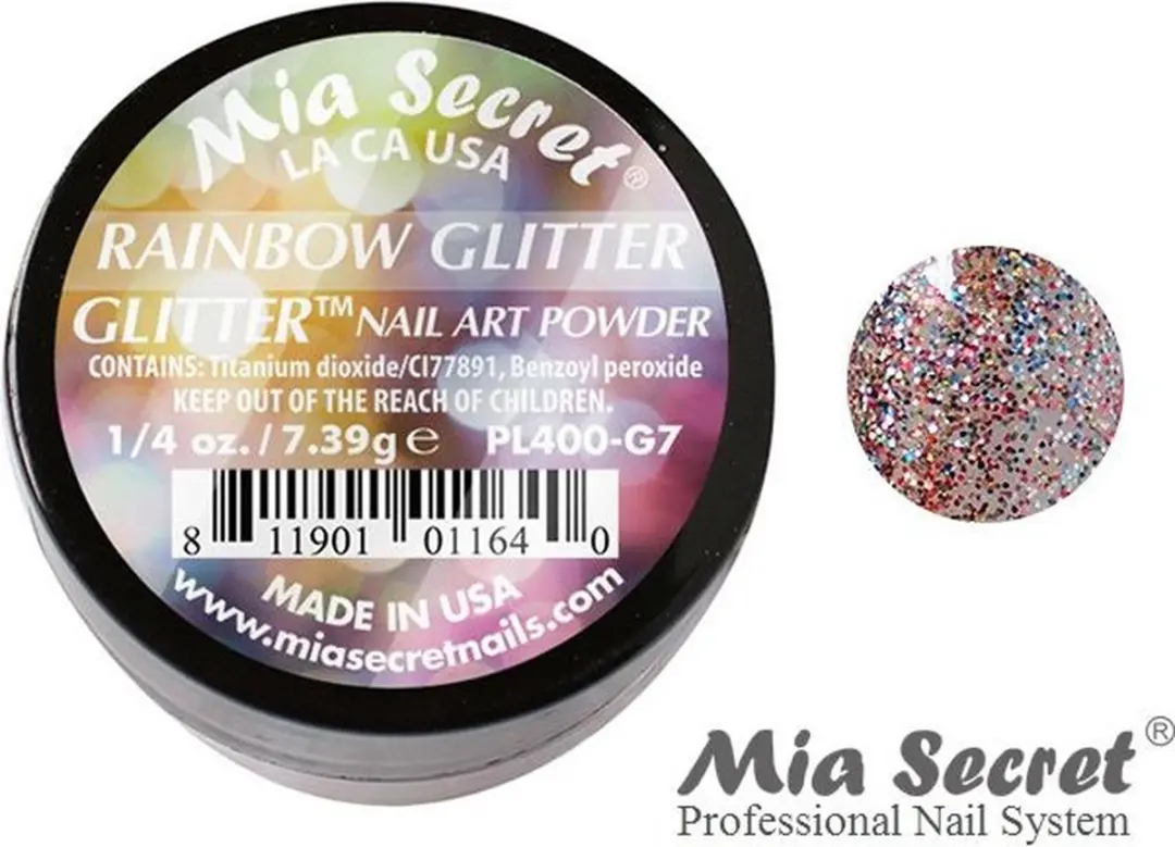 Mia Secret Glitter Acrylpoeder Rainbow 7.5ml