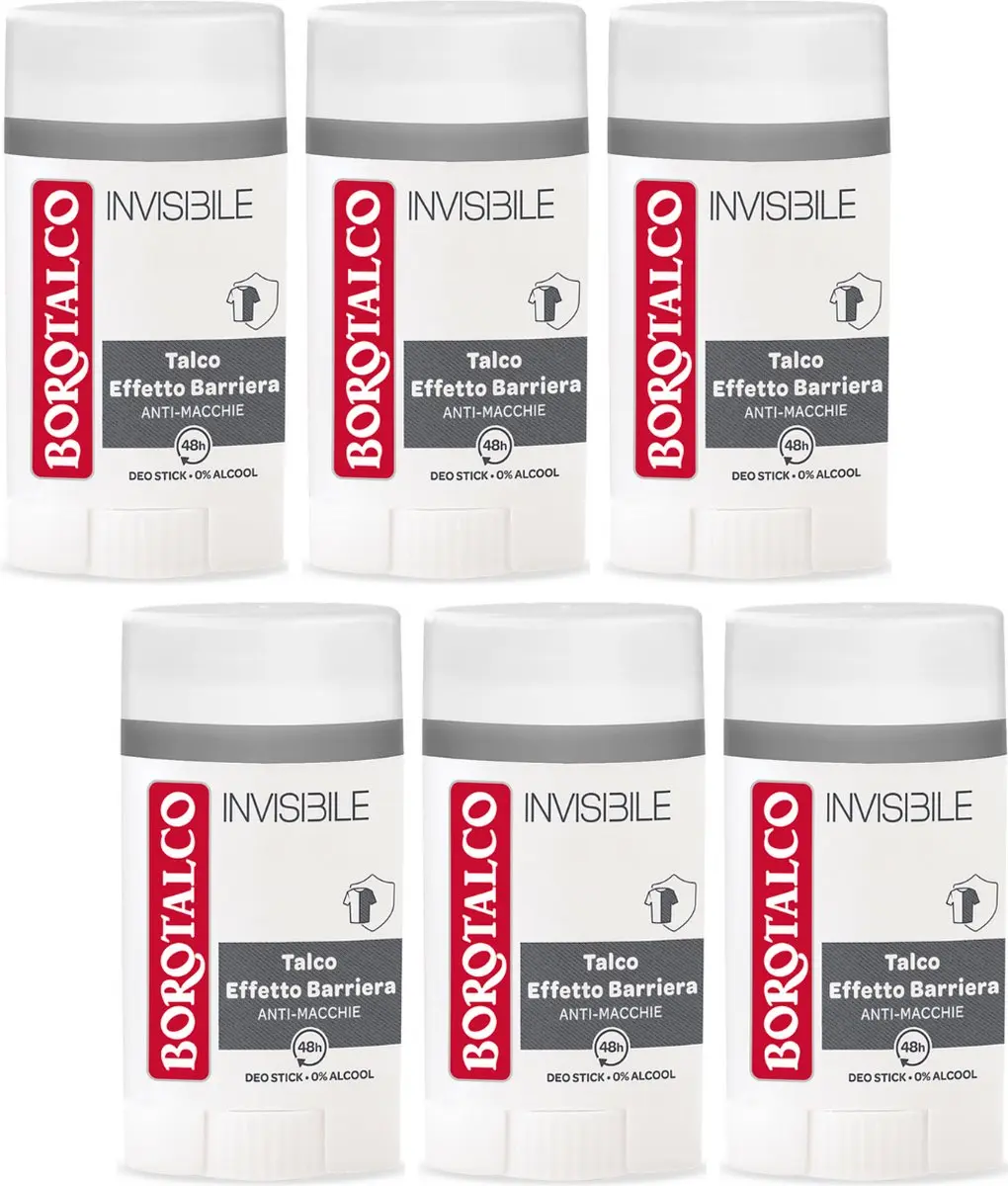 Borotalco Invisible Deodorant 6x40g