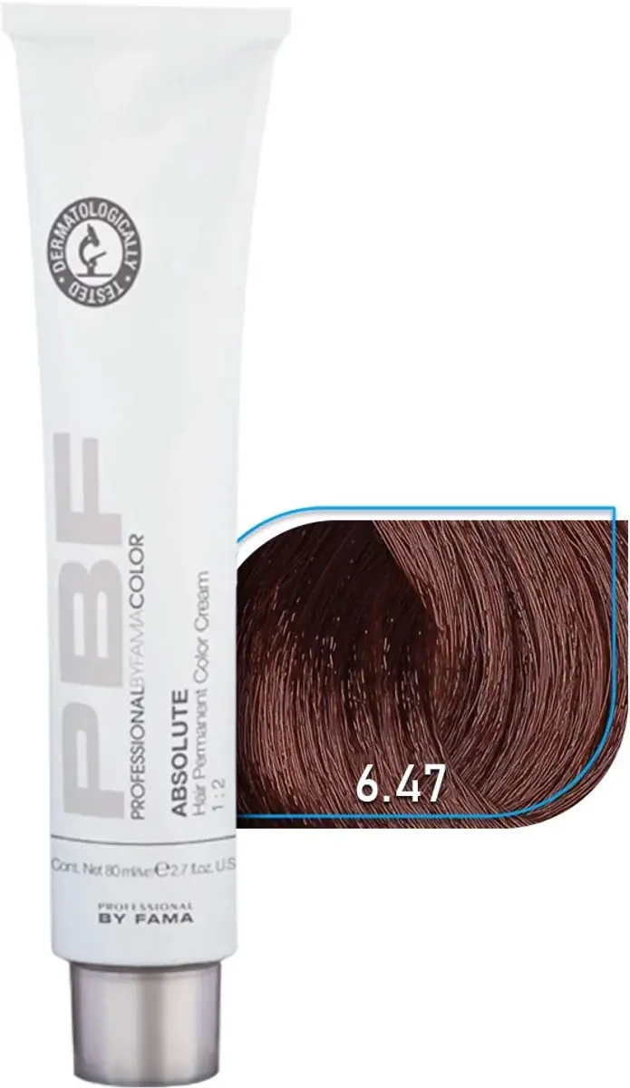 By fama PBFcolor 6.47 Deep Amber Haarverf 80ml