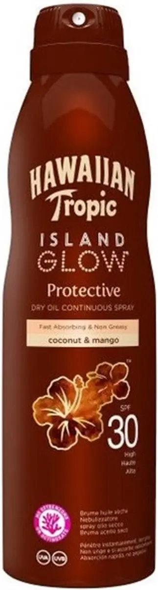 Hawaiian Tropic Island Glow Dry Oil Spray SPF 30 - 177ml