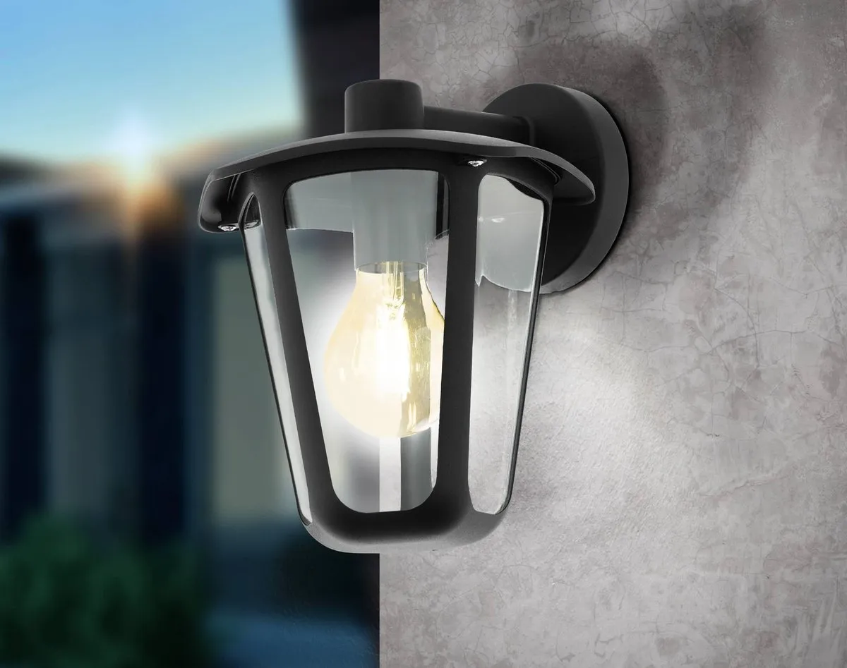 Eglo Monreale Wandlamp E27 - IP44 - Zwart