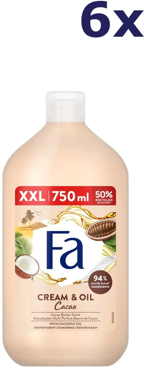 Fa Cacao Douchegel & Olie 750ml