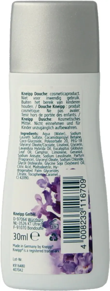 Kneipp Mini Douchegel Relaxing Lavendel 30ml