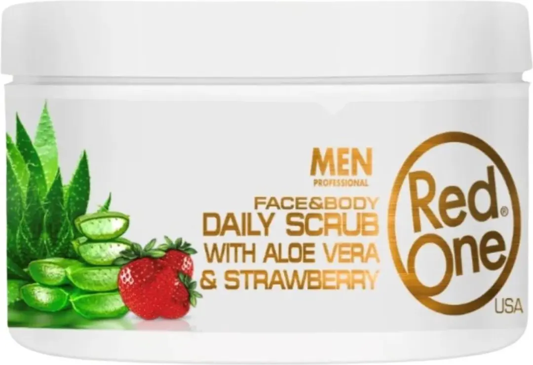 Red One Aloe Vera & Aardbei Scrub