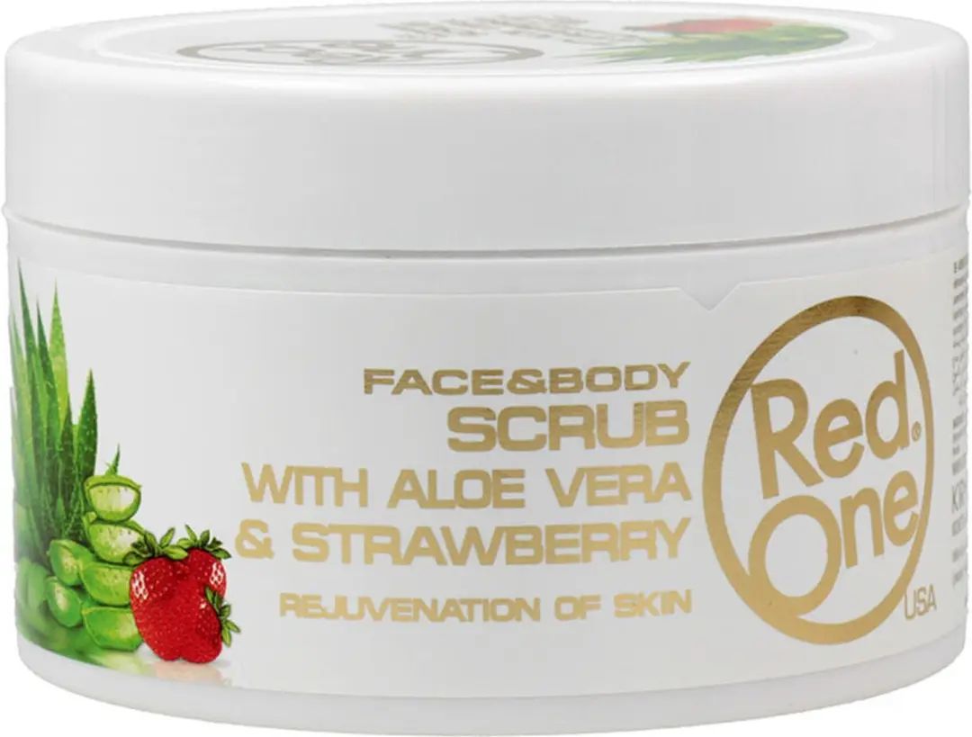Red One Aloe Vera & Aardbei Scrub - 1 Stuk