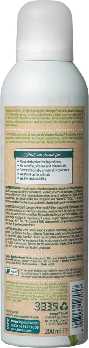 Kneipp Douche Schuim Balancing Patchouli - 6x200ml