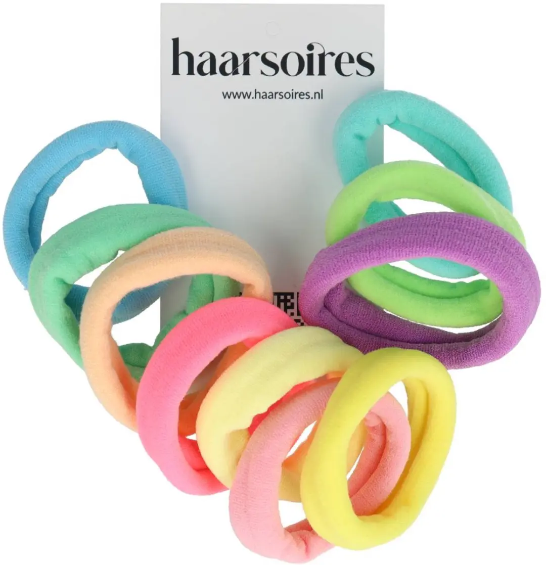 Haarsoires Basic Haarelastieken - Multicolor Mix - 10 Stuks