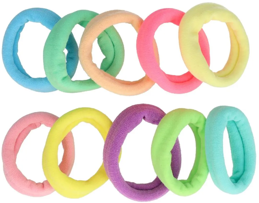 Haarsoires Basic Haarelastieken - Multicolor Mix - 10 Stuks