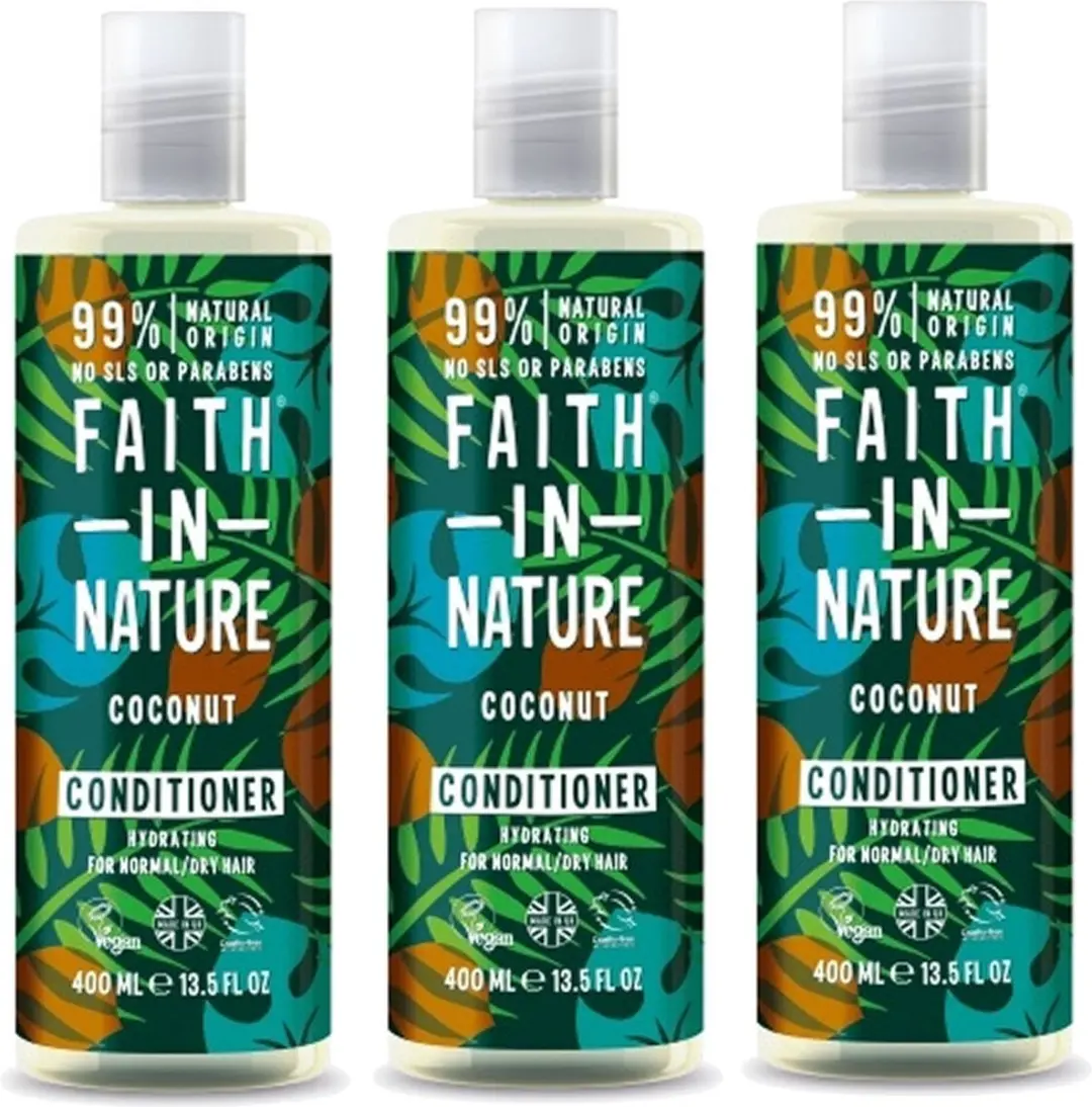 Faith In Nature Conditioner Coconut 3x400ml