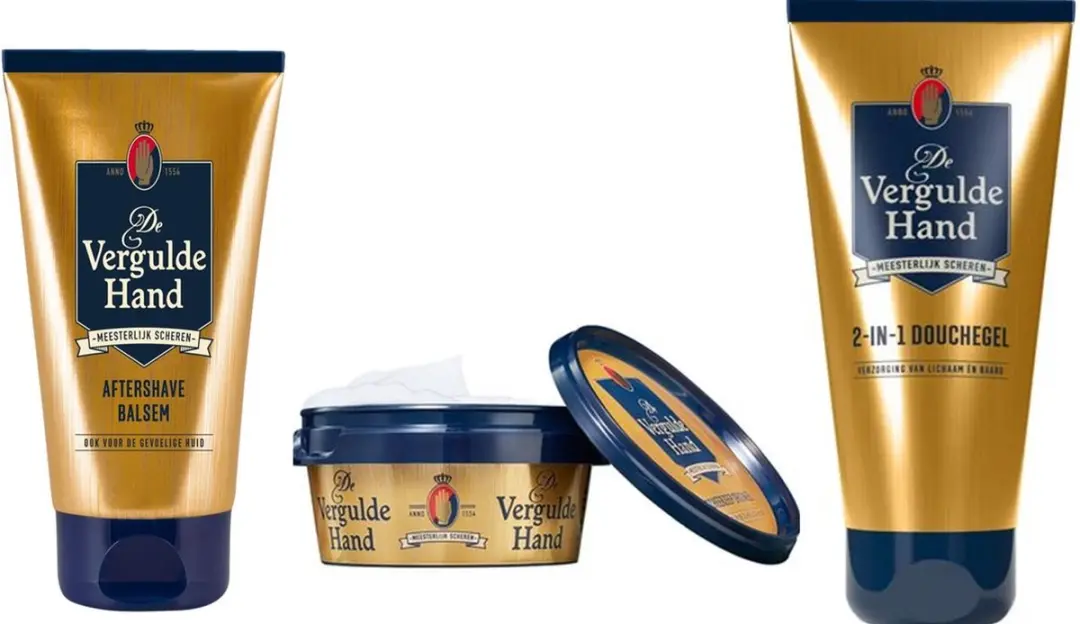 Vergulde Hand Scheerset 375ml