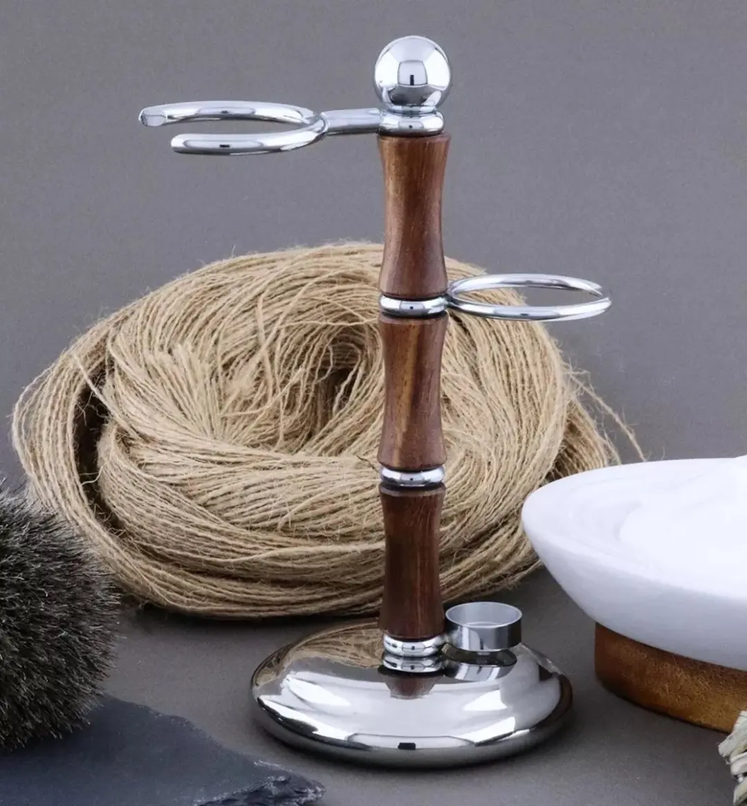 Haryali London Houten Scheerset - 3-delig - Bruin - afbeelding 6 van 6